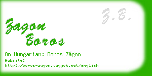 zagon boros business card